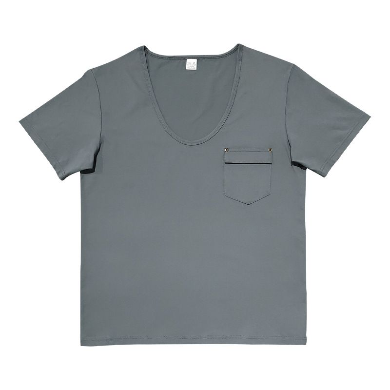 Herren-T-Shirt mit V-Ausschnitt und Tasche – Leichtes Polyester-Mischgewebe mit knitterfreier Oberfläche (S-XXXL) – Lässiges T-Shirt mit schmaler Passform für Komfort im Alltag_voghion.com