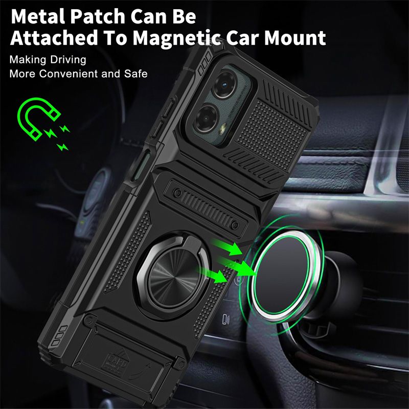 Hülle Fusion Pro mit magnetischem Kartenhalter und gedrehtem Ringständer für Motorola Edge 50 Ultra Cover_voghion.com