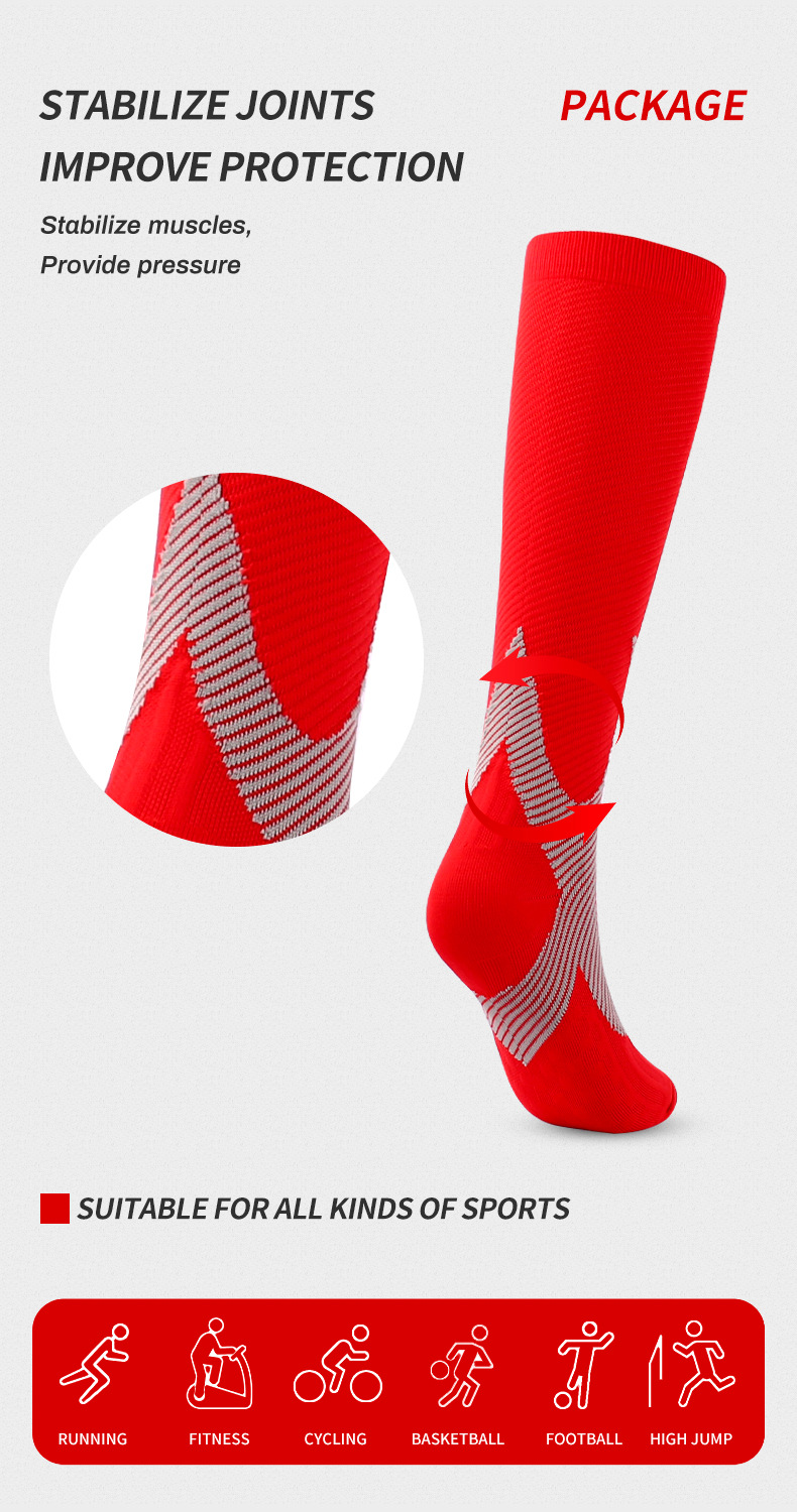 Socks celebrity hot selling nylon compression socks outdoor sports leggings running men and women compression adult socks factory direct sales_voghion.com