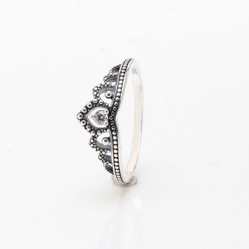 Damessieraden Kroonring Elegante Prinses Stijl Mode Statement Stuk Voor Vrouwen, Maten 50-60 Licht Luxe Temperament Cadeau Voor Vrouwen_voghion.com