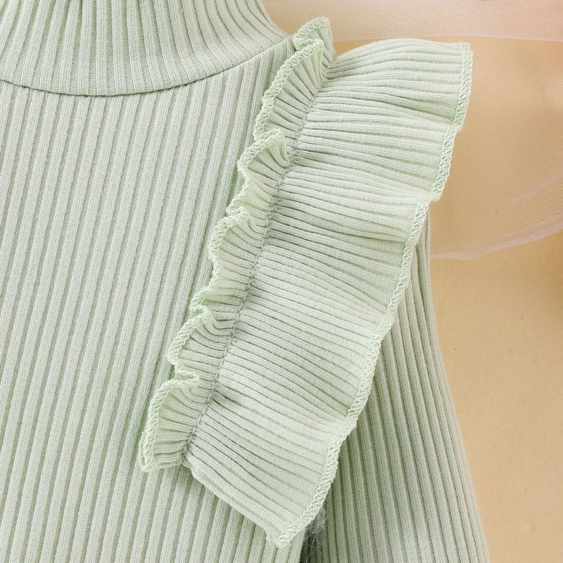 Pantaloni a zampa d'elefante multicolori a maniche lunghe a coste per mamma e bambini_voghion.com