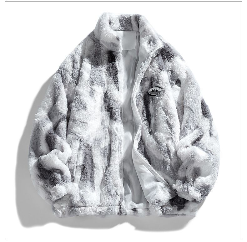 Cappotto invernale da uomo in lana d'agnello, ampio, foderato in pile tie-dye, spesso e caldo, stile streetwear alla moda_voghion.com