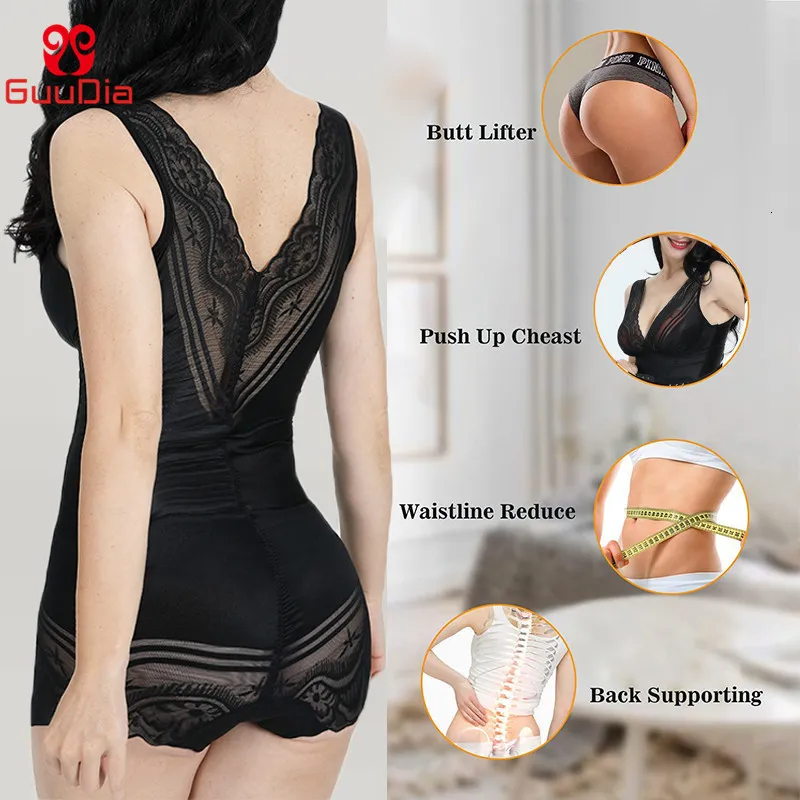 Talje Mave Shaper GUUDIA Kvinder Talje Trainer Bodysuit Mave Control Full Body Shaper Slim Cincher Seamless Shapewear_voghion.com