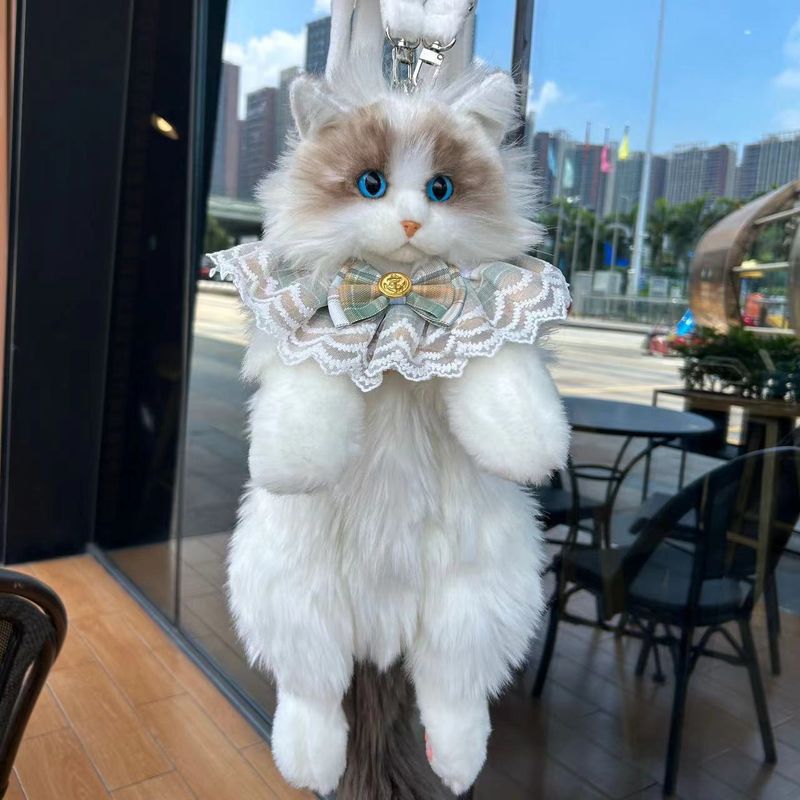 Simulation Katze Rucksack Kätzchen Plüsch Puppe Spielzeug Geburtstagsgeschenk Mädchen_voghion.com