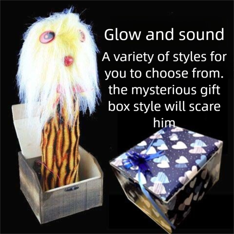 April Fool's Day Toy Surprise Gift Creative Birthday Scare Prank Funny Horror Wooden Box Large Size_voghion.com