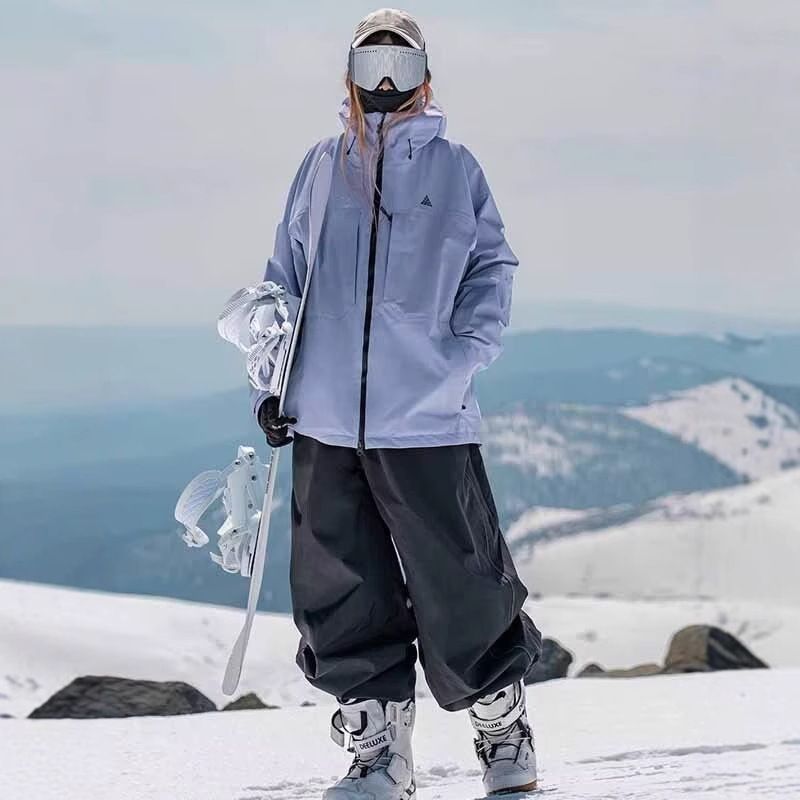 Functional Waterproof Cargo Men Spring Autumn Trendy Loose Straight Wide Leg Casual Long Ski Pants_voghion.com