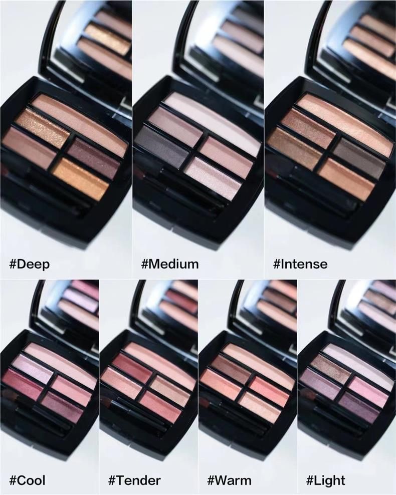 Paleta de sombras com brilho fino, cintilante, tons de terra transparentes, perolado, corretivo e fosco,_voghion.com
