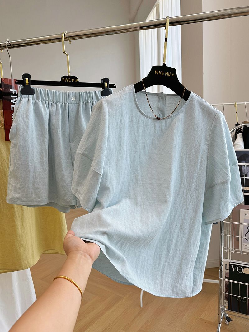 Ensemble deux pièces tendance pour femme, tenue d'été de style fin et élégant, ensemble complet_voghion.com