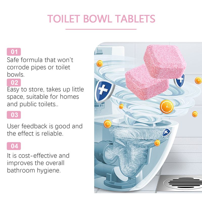 Jue Fish Toilet Toilet Cleaning Effervescent Tablet, Quick Dissolving Toilet Toilet Deodorization, Descaling And Stain Cleaning Tablet_voghion.com