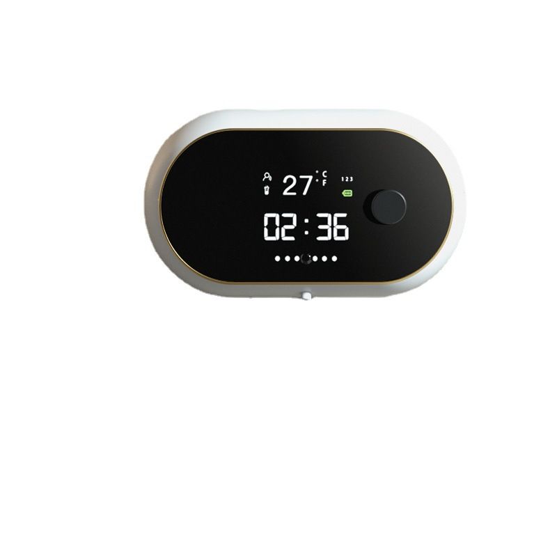 Bezkontakta automātiskais šķidro ziepju dozators pie sienas piestiprināts USB uzlādējams infrasarkanais sensors, šķidruma putu mašīna vannas istabas roku mazgātājs_voghion.com