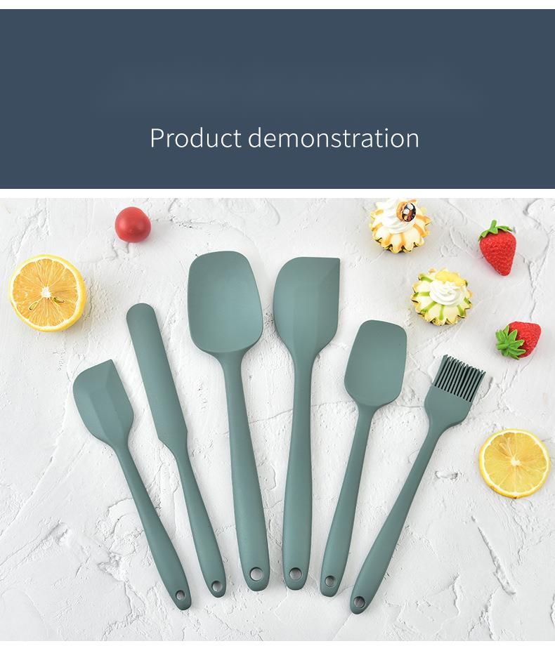 High Temperature Resistant Silicone Spatula Set Cake Cream Bread Spread Scraper Seasoning Brush Integrated Baking Dense_voghion.com
