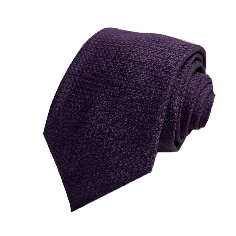 Cravatta in poliestere di alta qualità, cravatta da lavoro alla moda da 7 cm, cravatta classica tinta unita_voghion.com