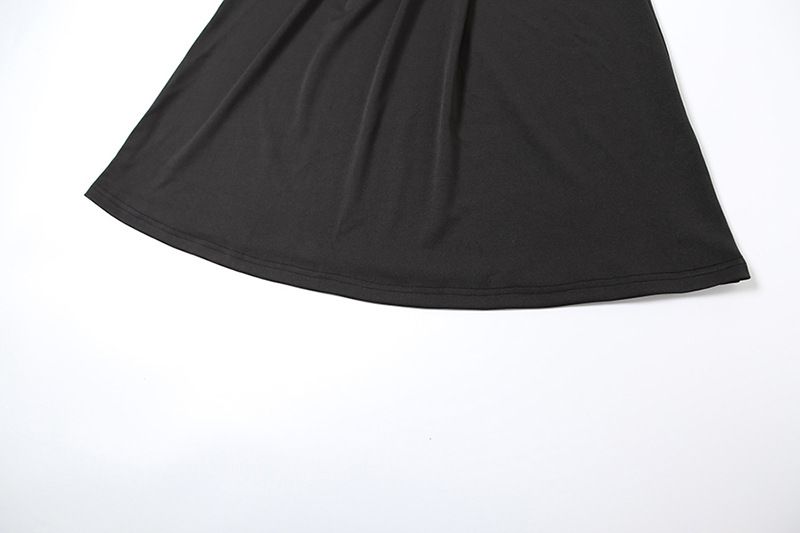 Wind 2024 Herbst Neue Damen Hoher Kragen Spitze Hohl Top Slim Fit Hüfte Wrapping Halbkörper Langes Kleid_voghion.com