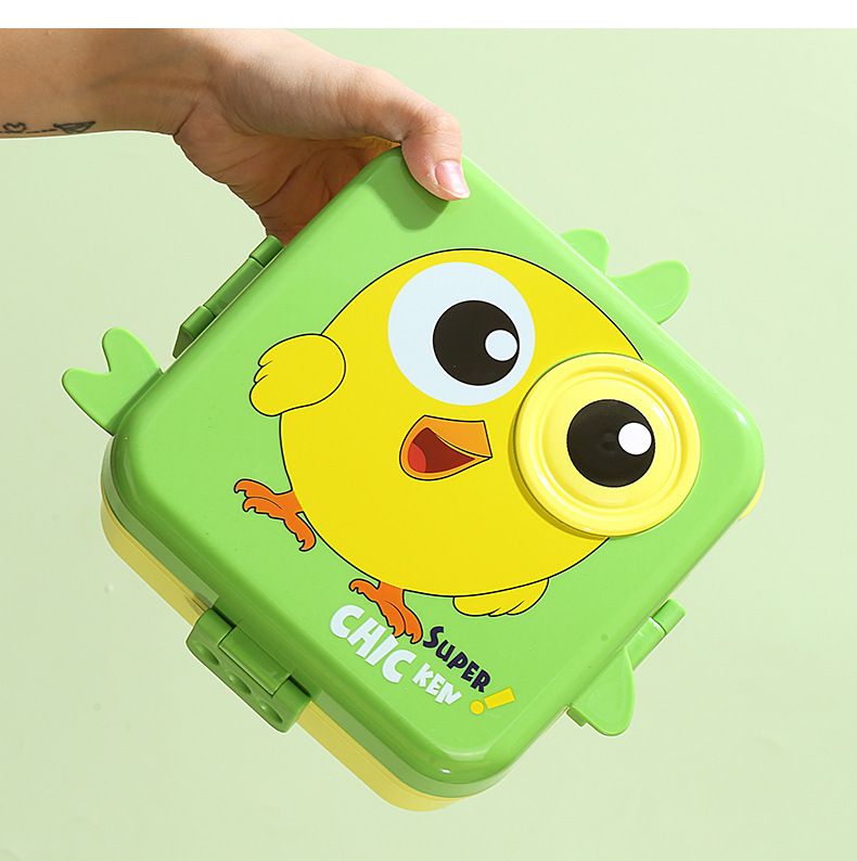 Scatola per il pranzo per bambini dei cartoni animati, studenti, con scomparto per il cibo, scatola per il pranzo con riscaldamento a microonde, scatola per il pranzo in plastica all'ingrosso_voghion.com