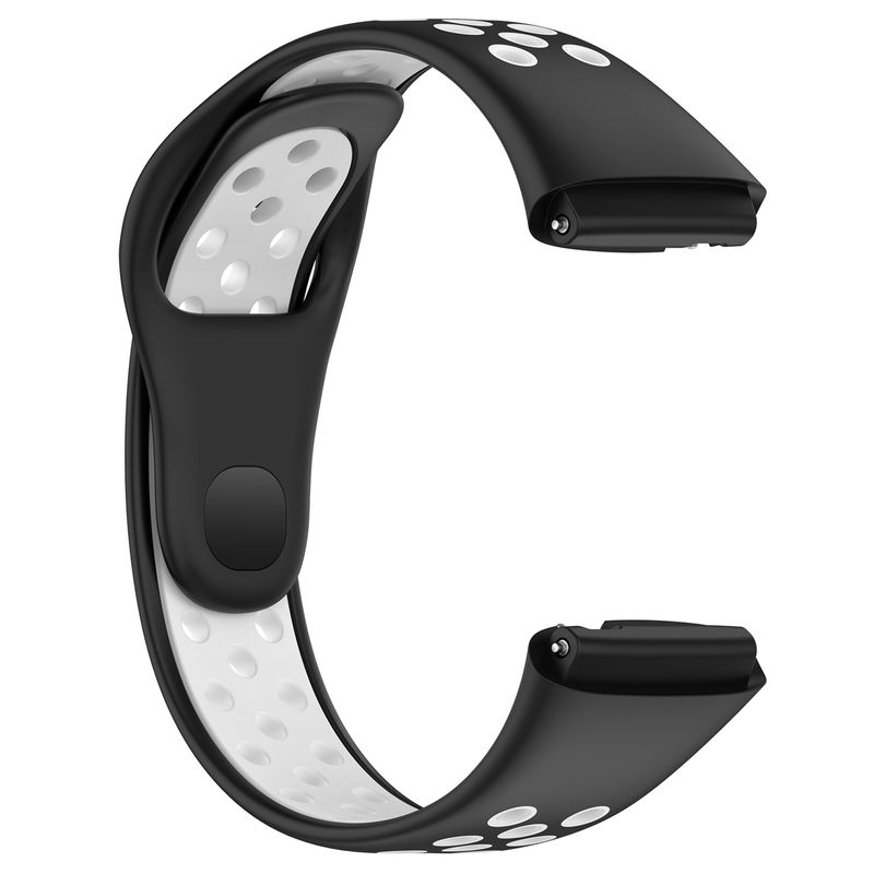 Για Redmi Watch 3 Lite / Watch 3 Active Δύο Χρώματα Σιλικόνης Λουράκι Ρολογιού (Μαύρο Λευκό)_voghion.com
