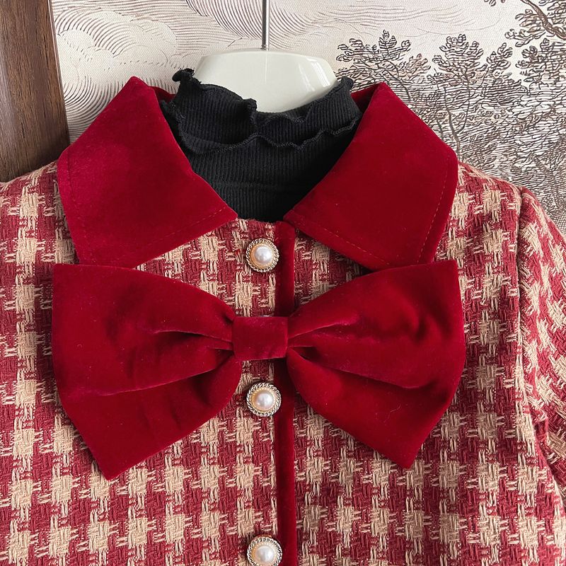 Tenue d'hiver du Nouvel An coréenne pour filles, ensemble deux pièces en coton, diffusion en direct, style tendance, texte secret_voghion.com