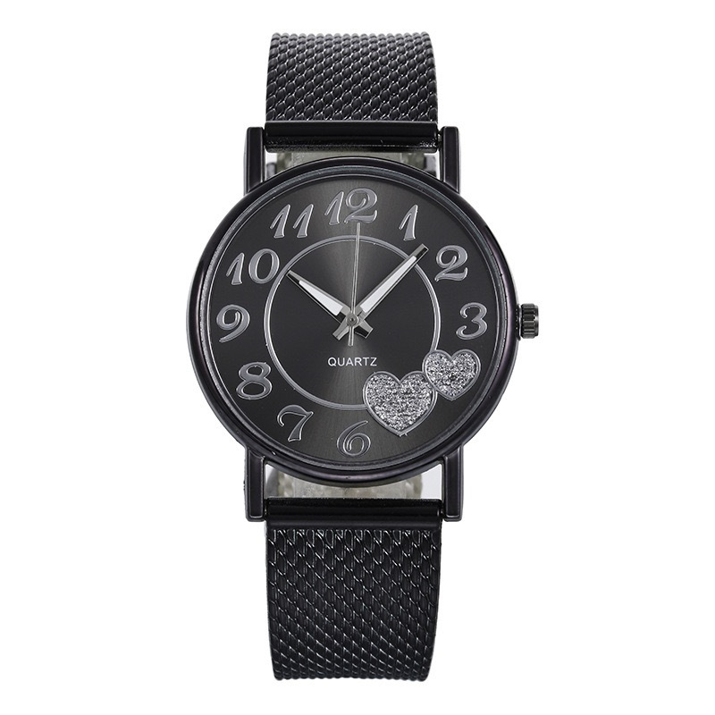 Rete di moda per il tempo libero con orologio da donna modello cuore di pesca a forma di amore_voghion.com