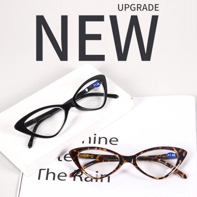 Nuovi arrivi da donna Cat Eye Anti Blue Light Lente di ingrandimento per computer con montatura leopardata nera e occhiali da lettura_voghion.com