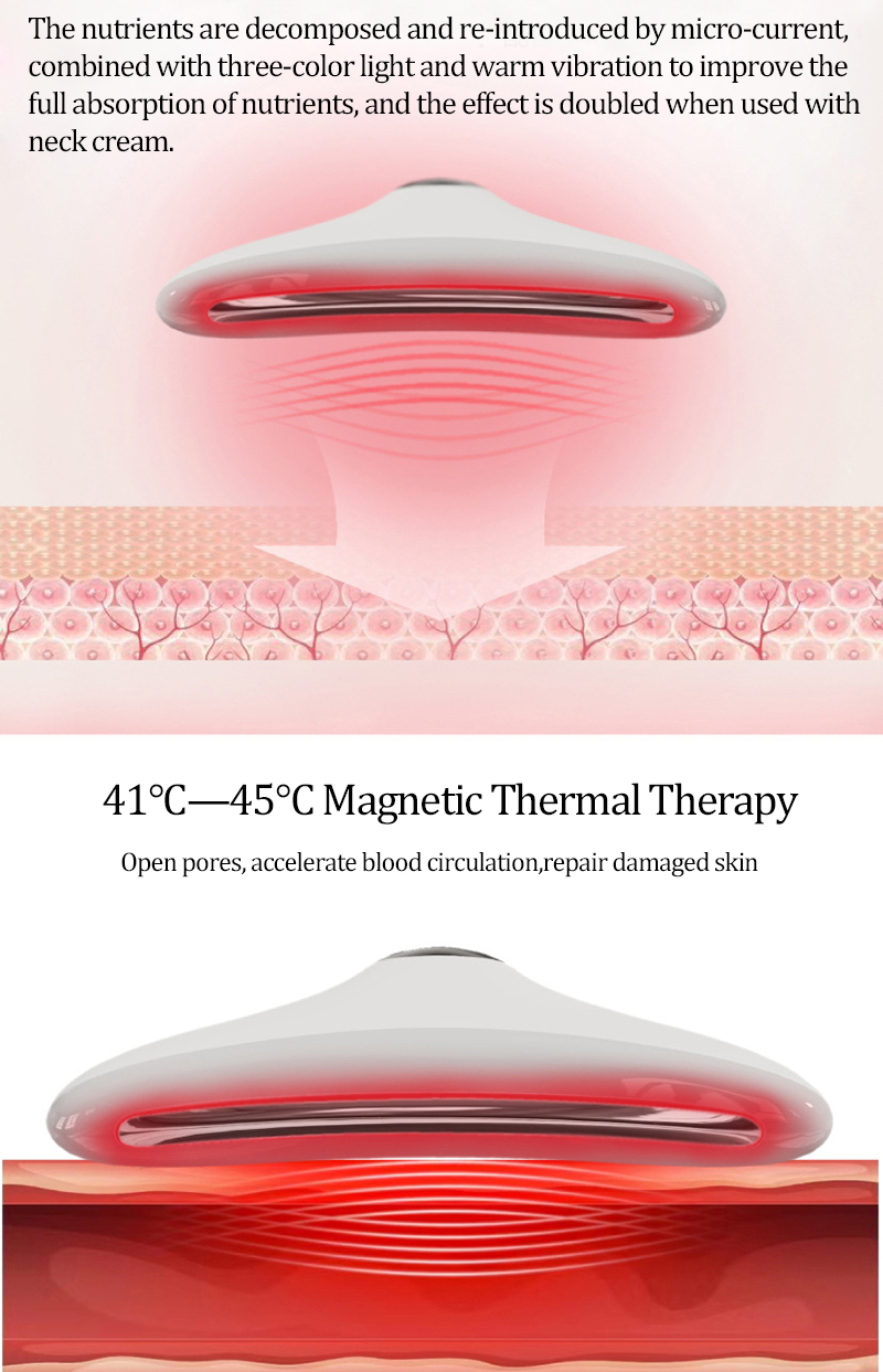 LED Face Neck Photon Therapy Skin Tighten Beauty Device Reduce Double Chin Anti Wrinkle Remove Lifting Mas_voghion.com