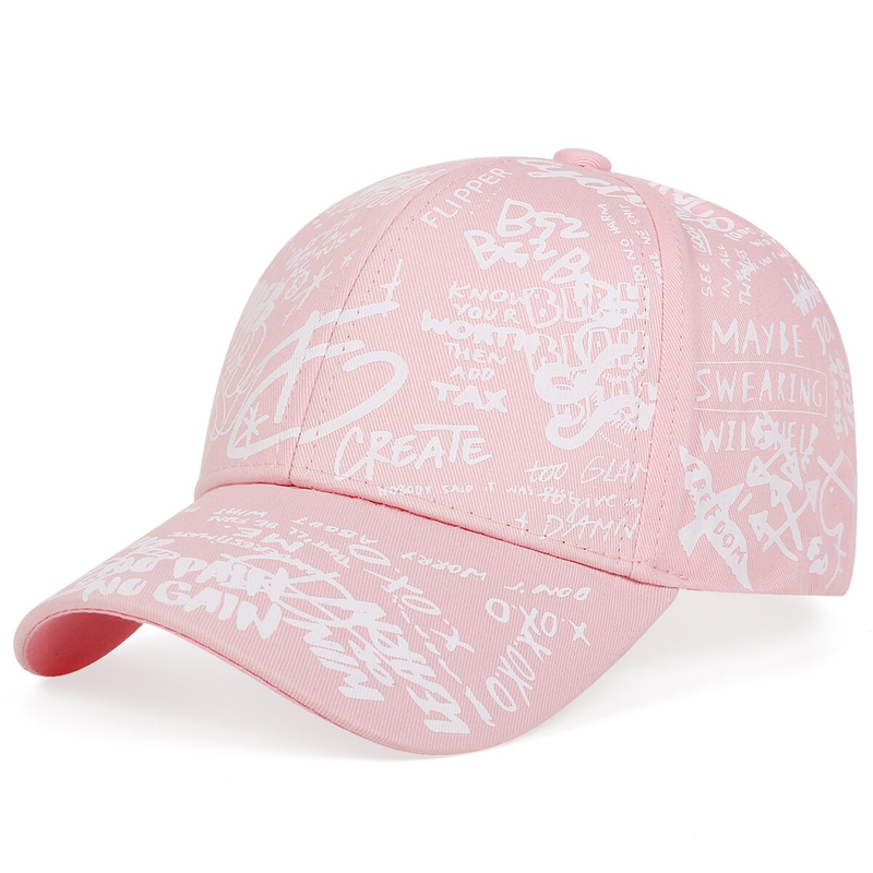 Unisex Baseballkappe mit Buchstaben-Geometrie-Druck, verstellbar, für Frühling und Herbst, für den Außenbereich, lässig, Sonnenschutzhut_voghion.com