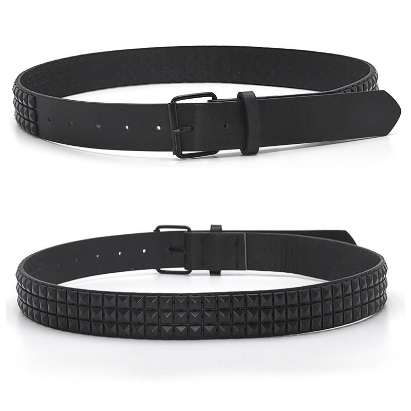HOT Fashion Rivet Men&Women's Studded Belt Punk Rock With Pin Buckle Waistband_voghion.com