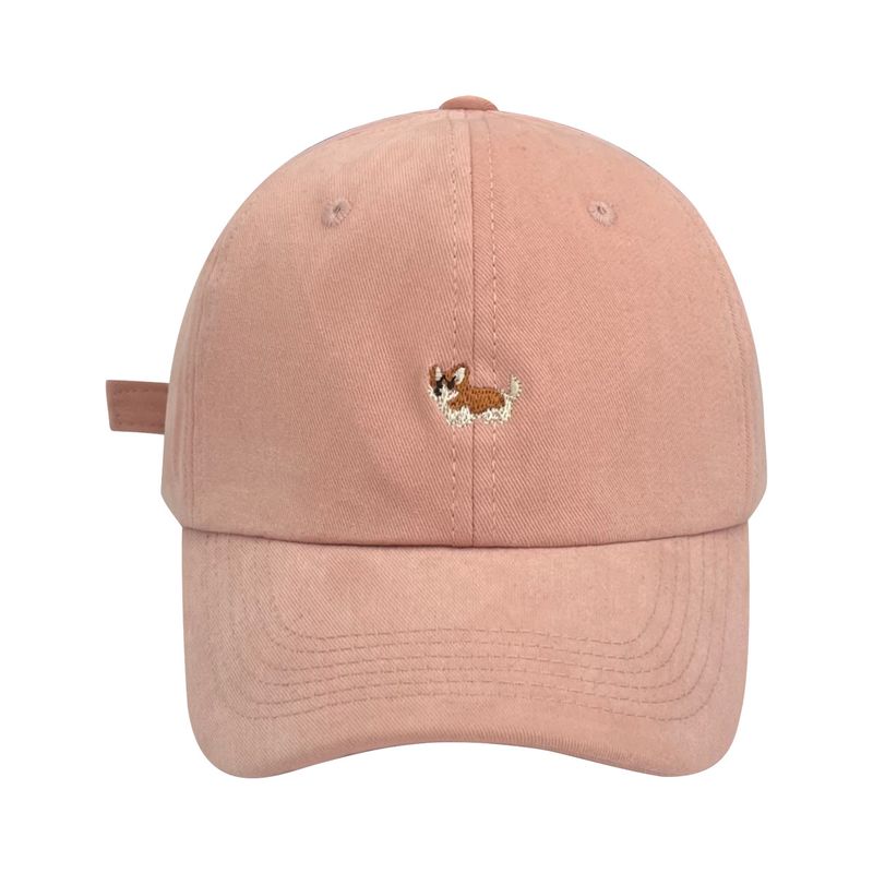 Simpatico cartone animato cane corgi per bambini, semplice e versatile, amante del berretto da baseball ricamato primaverile ed estivo_voghion.com