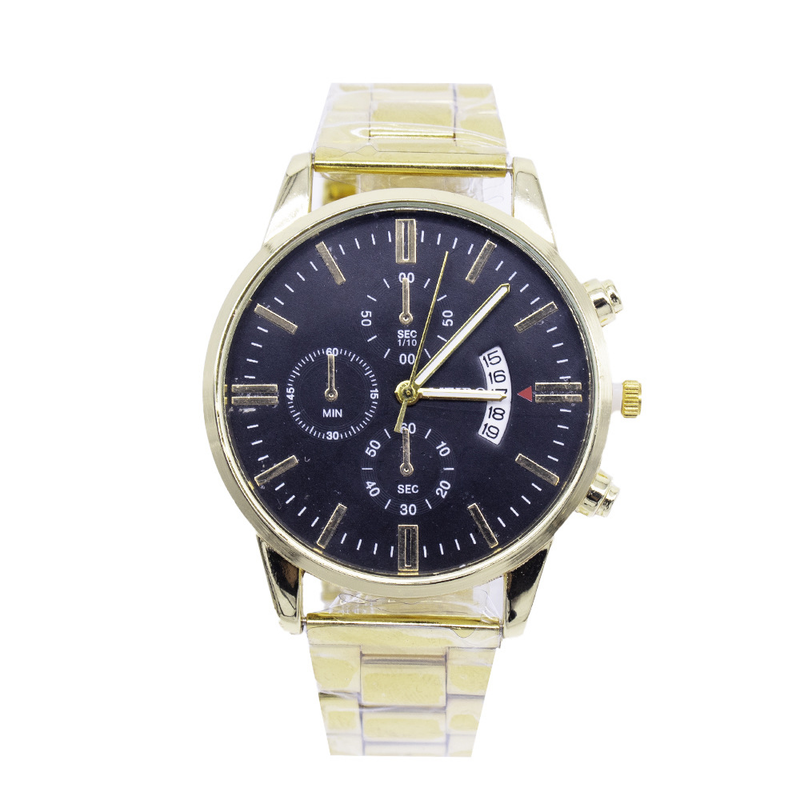 Handgelenk Zweiteiliges Armband-Set Business Fashion Kalender Nicht-mechanische Herrenuhr_voghion.com