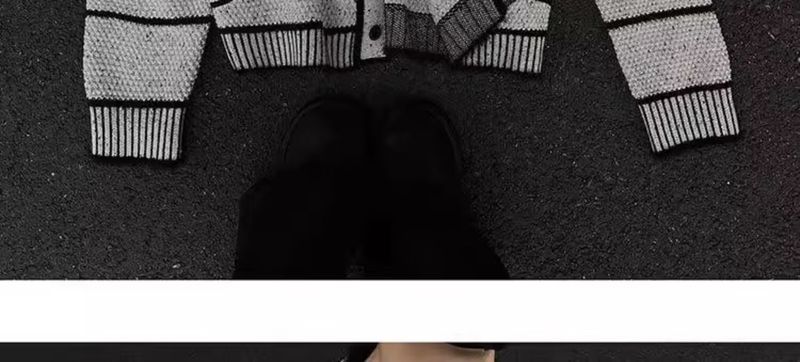 Unisex Knit Cardigan – Oversized Crochet Sweater With Chunky Cable Stitch (M/L/XL/2XL/3XL, Harajuku Streetwear, Polyester Blend, Wrinkle-Free)_voghion.com
