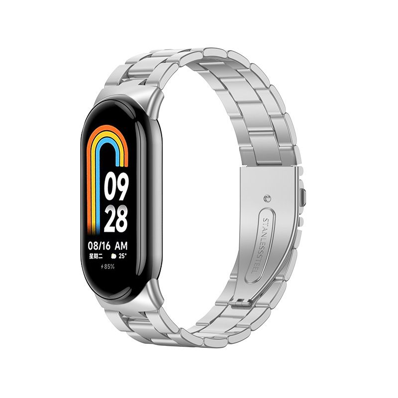 Cinturino in acciaio inossidabile per Xiaomi Mi Band 9 8 Smartband Business Metal Band Bracciale Watchband per Xiaomi Band 9 8 Accessori_voghion.com