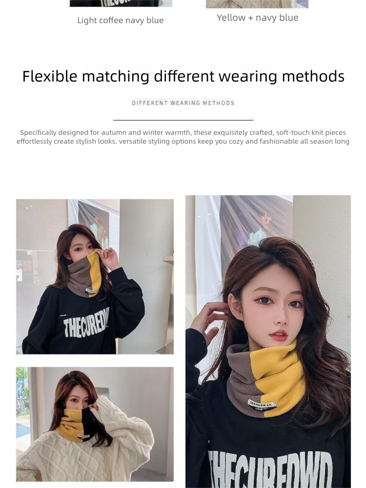 Winter Scarf Warm Unisex Fleece Lined Thickened Cycling Face Mask Windproof Head Cover Guard Neck Warmer_voghion.com