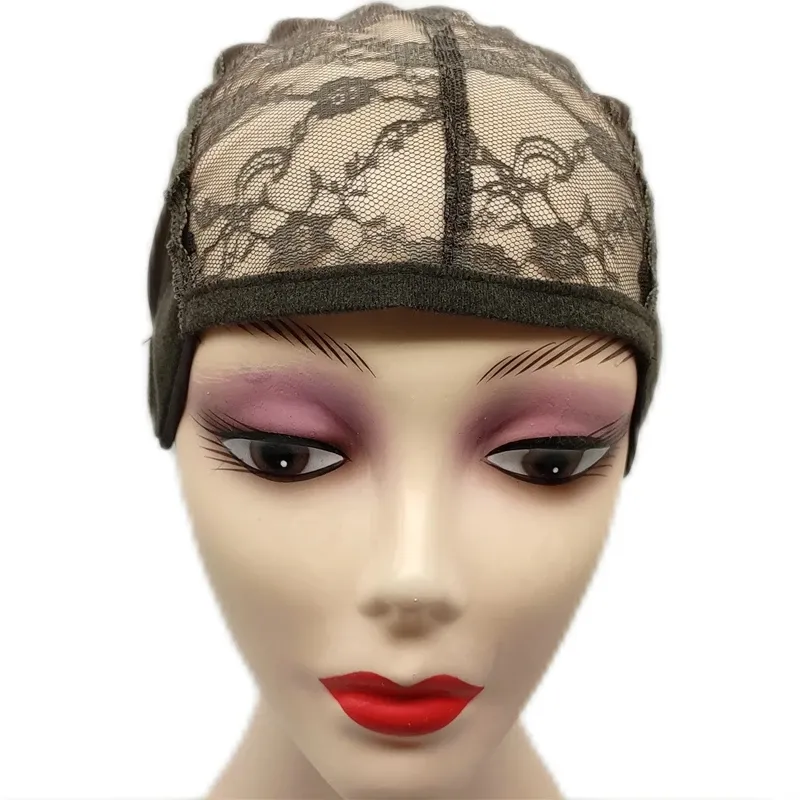 Cappellini per la realizzazione di parrucche in beige marrone nero Cappellini regolabili per intrecciare le parrucche_voghion.com