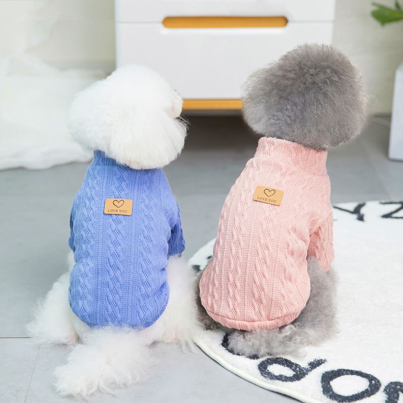 Pet nuovo Teddy piccolo cane pet abbigliamento autunno e inverno 21 quattro colori maglione_voghion.com