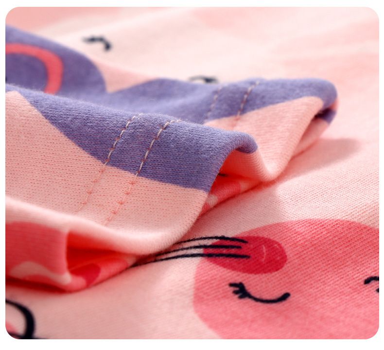 Kinder Homewear Eltern-Kind-Set Jungen Pyjamas Mädchen Reine Baumwolle Kinder Frühling und Herbst Klasse A Kinder_voghion.com