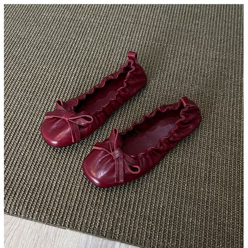 Sheepskin Version ~ Niche Flat Black Suede Single For Women, Spring Gentle Evening Shoes, Soft Sole Commuting Boat Shoes_voghion.com