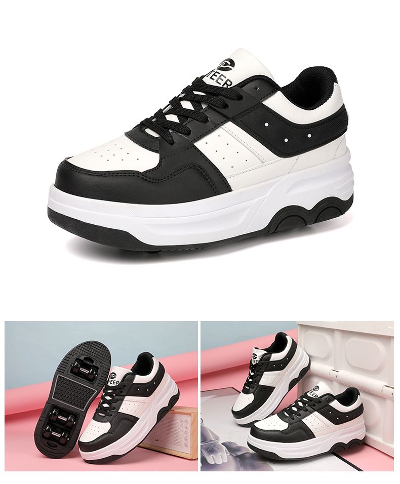 Children's Shoes Heelys Retractable Boys And Girls Automatic Single And Double Wheel Skates Luminous Shoes_voghion.com