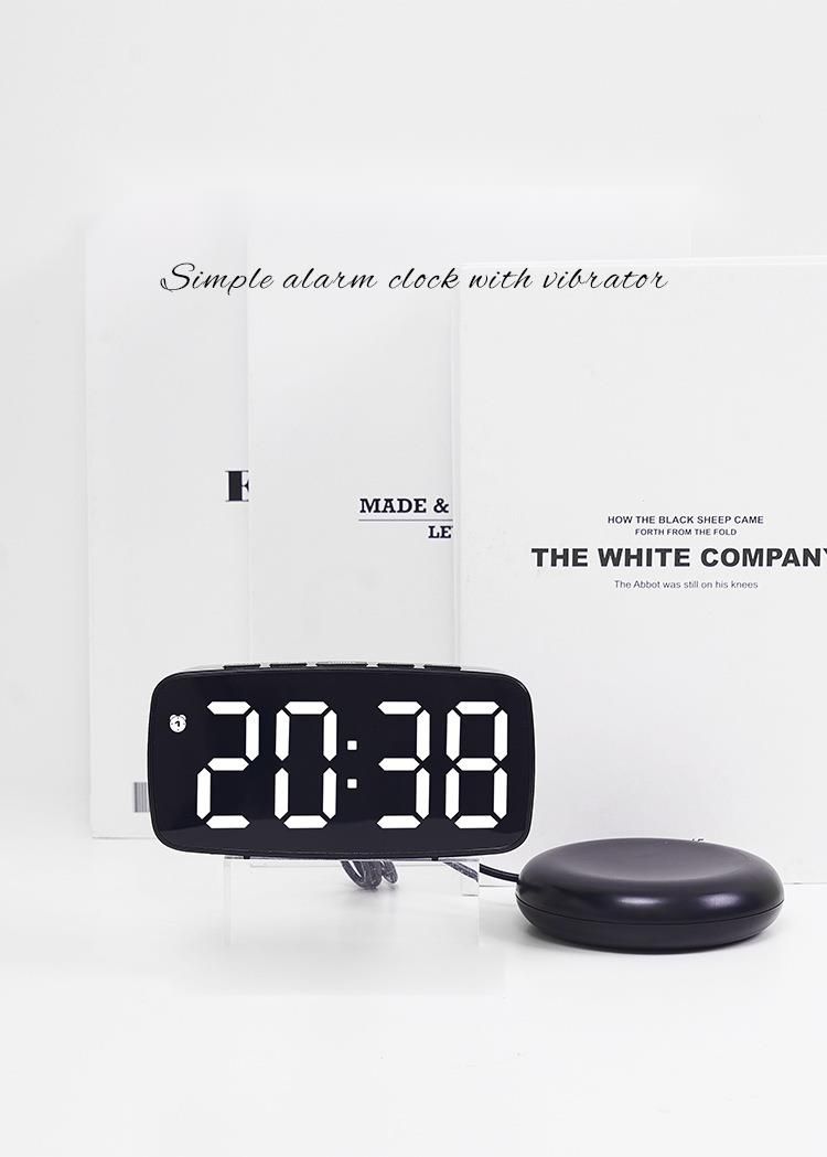 LED Alarm Casual Style Bedside Vibrator Electronic Clock_voghion.com