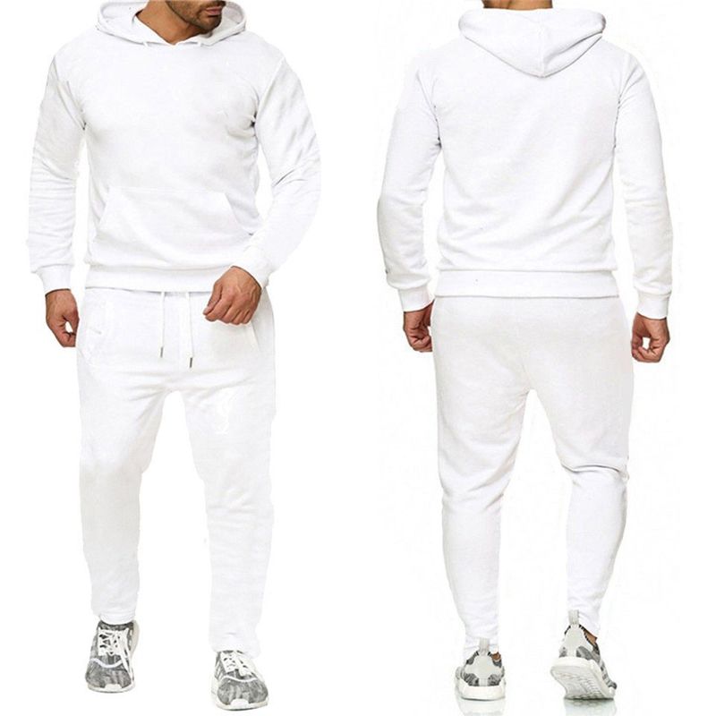 ActiveGo ActiveGo Cross-Border European American Spring And Autumn New Men's Sports Two-Piece Trendy Pullover Hooded Sweatshirt Set_voghion.com