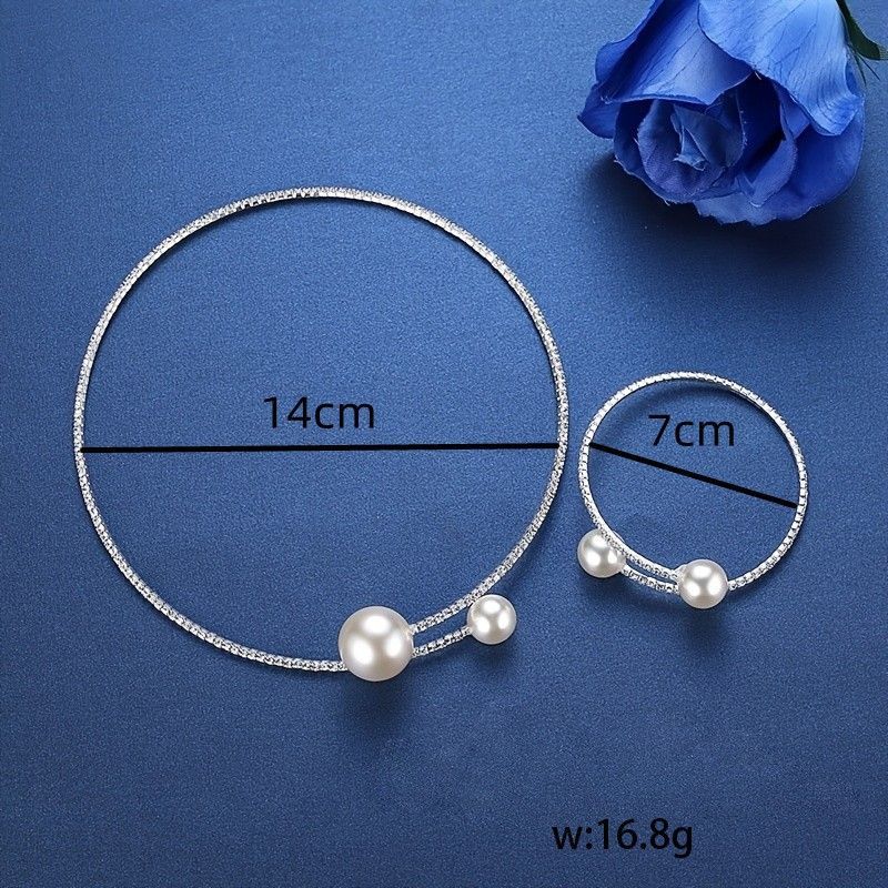 Collana con colletto di perle di strass scintillanti alla moda con apertura regolabile per accessori da sposa_voghion.com