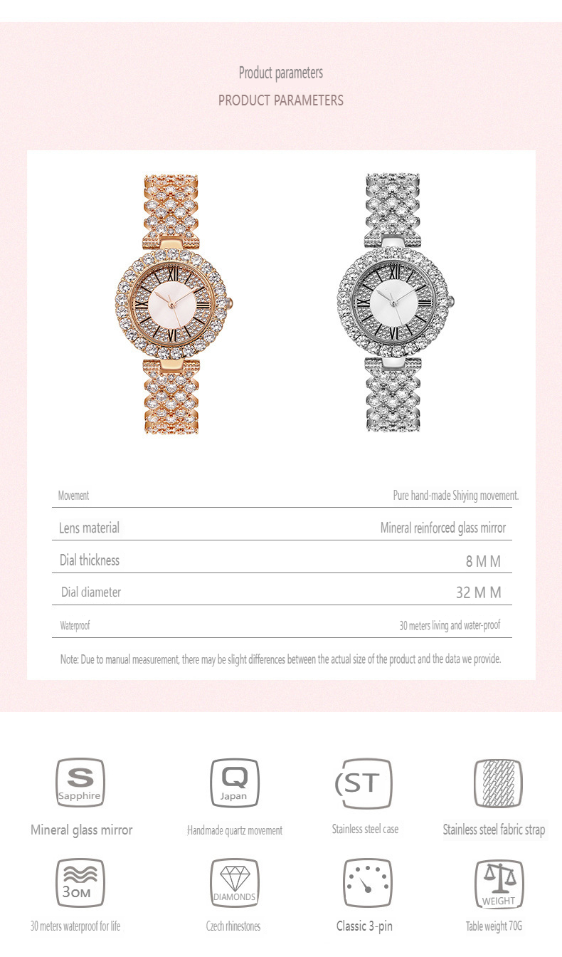 Diamant-Volldiamant-Armbanduhr, schlichter Diamant-Stil, modische Luxus-Quarz-Modeuhr_voghion.com
