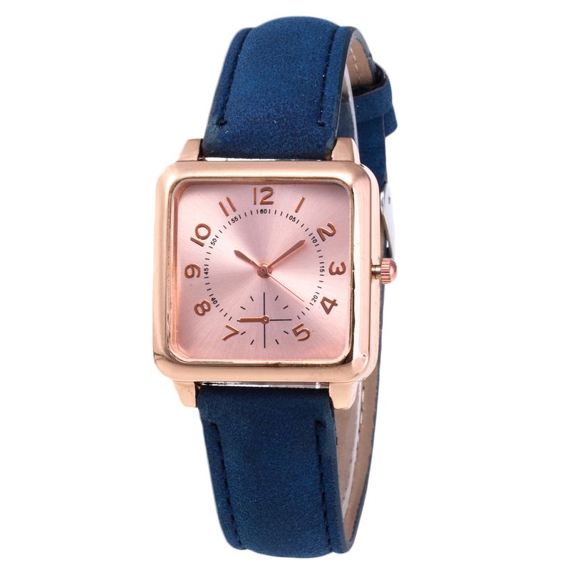 Yamaler orologio da polso analogico al quarzo analogico da donna con cinturino in pelle quadrante quadrato con numeri arabi_voghion.com