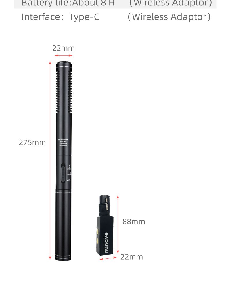 Wireless Handheld Condenser Shotgun Mic XLR Microphone Professional for streaming Video Broadcast Interview_voghion.com