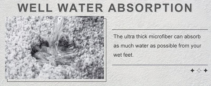 1 Packung luxuriöse gestreifte Badezimmerteppiche, rutschfeste, saugfähige Badewannenmatten, weiche, gemütliche, zottelige Bodenteppiche, Heimdekoration, 2100 g/m²_voghion.com