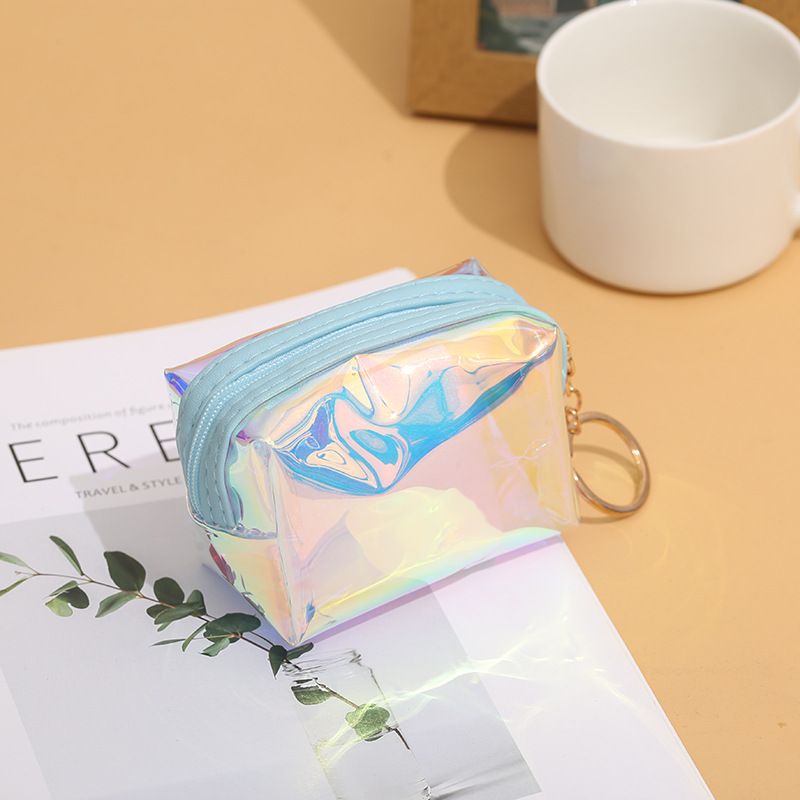 Korea neue ins mädchen herz transparent laser geldbörse student mini münze schlüsselbund tasche spot großhandel_voghion.com