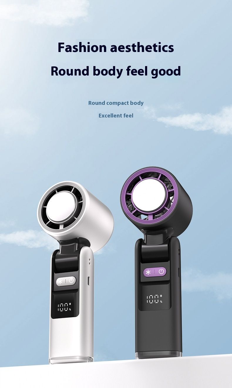 New Handheld Cooling Violent Turbo Mini Rechargeable Foldable Portable Ice Pack Small Fan_voghion.com