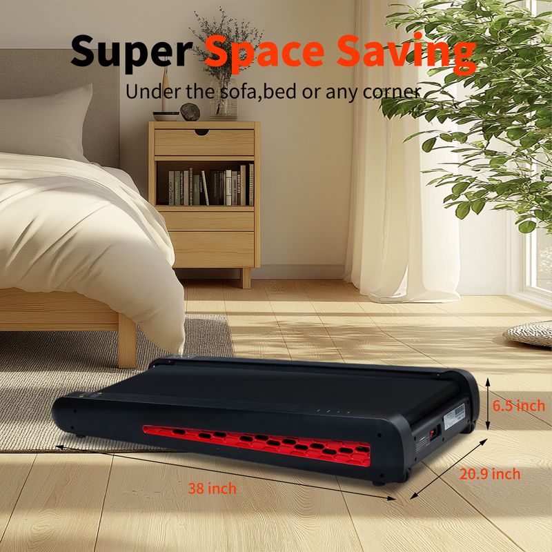 7° Incline Walking Pad Treadmill - Portable Compact Treadmills Under Desk Treadmill, Incline Treadmills For Home Office, Upright Stand, 2.55HP Portable Treadmill With 220 Lbs Capacity,LED Display_voghion.com