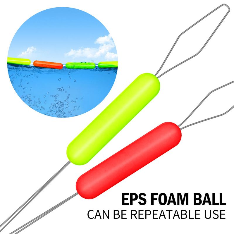 Column-shaped Seven-star Space Bean Eye-catching Round Olive-shaped Float 100 Pieces/Pack Fishing Gear Accessories_voghion.com