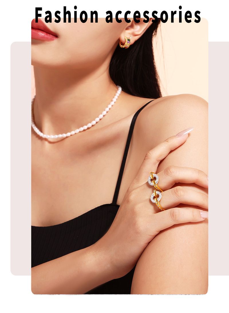 Ins Wind Day Sparkling Starry Sky Water Diamond Ring Titanium Steel Niche Cold Wind Ring Female_voghion.com