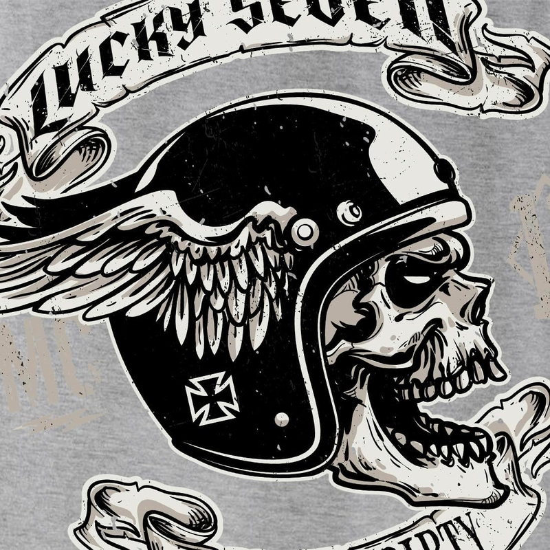 T Shirt Herren Motorcycle Biker Skull Oldschool Totenkopf Motorrad S XL_voghion.com