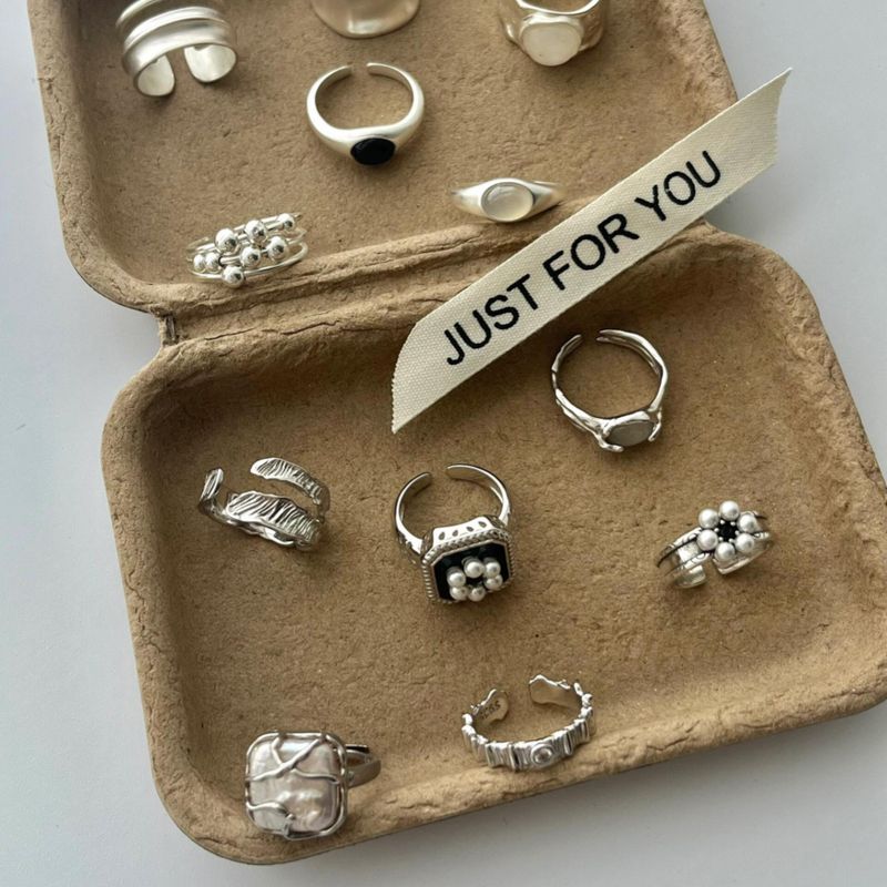 Sterling Silver Plain Band Ring For Women, Niche Light Luxury High-end Feel, Non-fading Ins Style Index Finger Ring, New_voghion.com