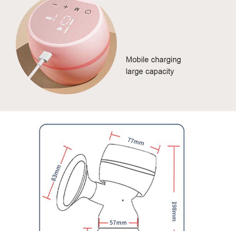 Tragbare elektrische Milchpumpe, über USB aufladbar, leise, tragbare Milchabsaugung, automatischer Melker, bequemes Stillen, BPA-frei_voghion.com